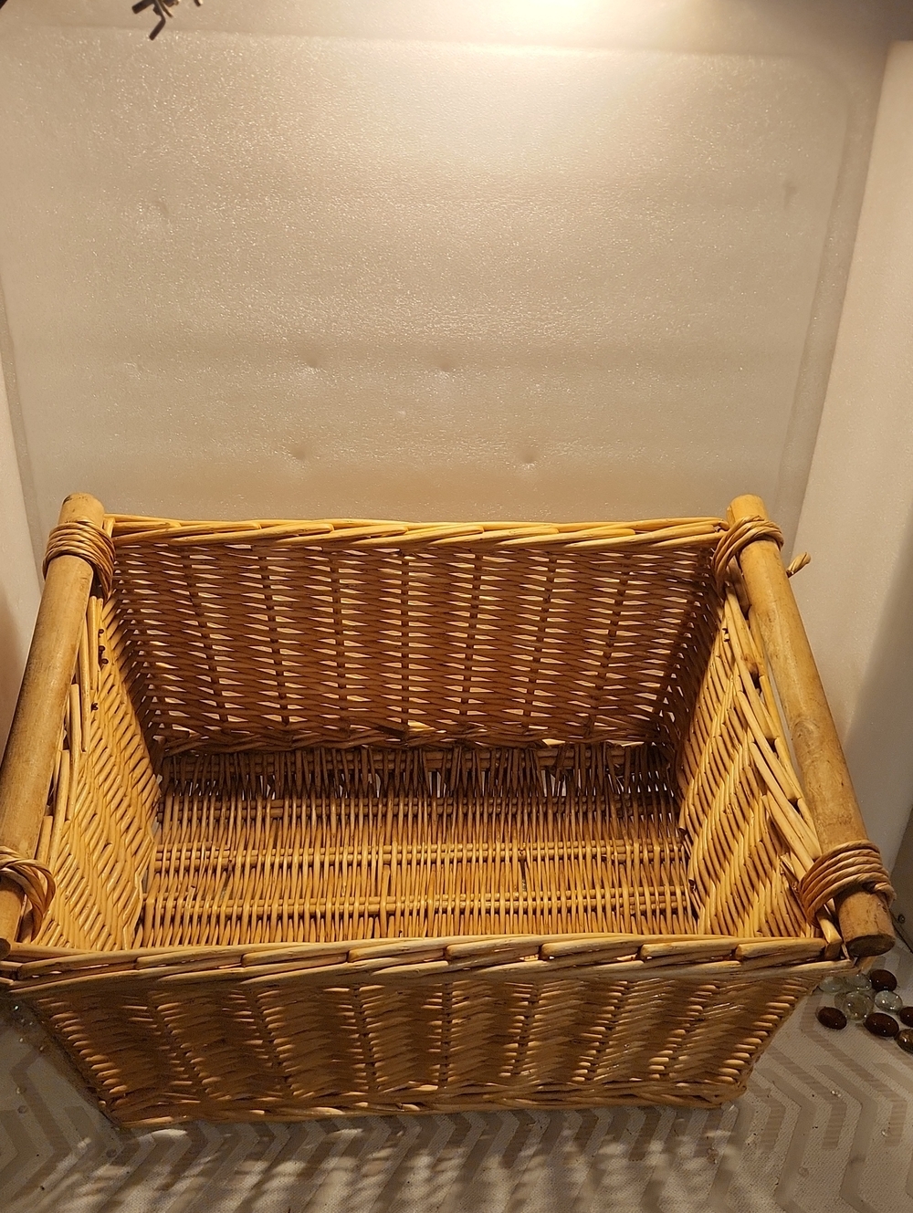Woven Rattan Storage Basket - Natural Brown